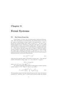 Chapter 8  Fermi Systems