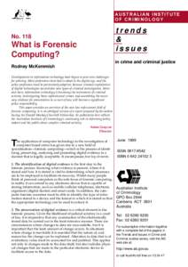 What is forensic computing?