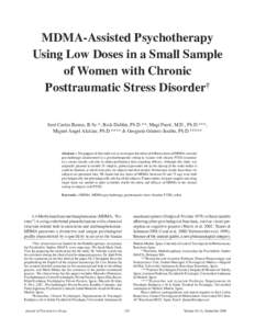 Bouso et al.									  MDMA-Assisted Psychotherapy MDMA-Assisted Psychotherapy Using Low Doses in a Small Sample