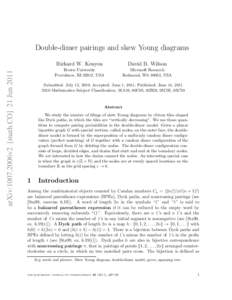 Double-dimer pairings and skew Young diagrams
