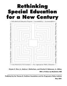Rethinking Special Education for a New Century Due Process Hearing • Section 504 • Litigation • Discipline • Inclusion  Learning Disabilities • Individuals with Disabilities Education Act
