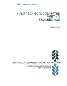 NADP Proceedings[removed]NADP TECHNICAL COMMITTEE MEETING PROCEEDINGS Sacramento, California