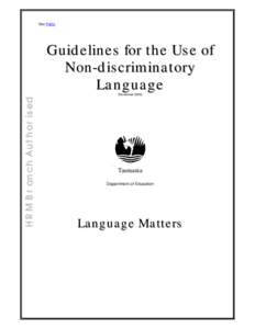 Microsoft Word - Guidelines to non discrimatory language Policy.doc