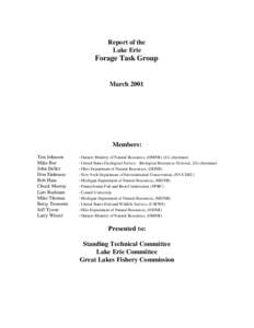 Report of the Lake Erie Forage Task Group  March 2001