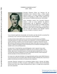 Biografía de Fernando Chamorro Alfaro 1824 – Personaje de la Guerra Nacional