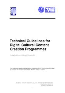 Technical Guidelines for Digital Cultural Content Creation Programmes