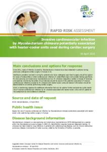RRA-Mycobacterium, Cardiovascular infection-Switzerland, Netherlands