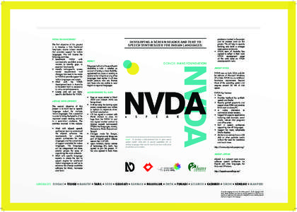 NVDA ENHANCEMENT  eSPEAK DEVELOPMENT The second objective of this project is to build text to speech language output for multiple