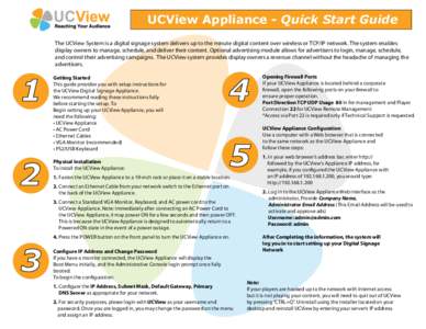 Quick Start Guide - UCView Server