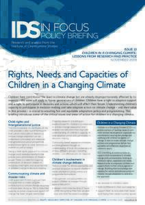 IN FOCUS  POLICY BRIEFING Research and analysis from the Institute of Development Studies