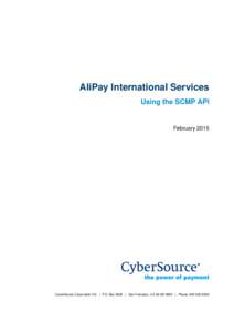 Title Page  AliPay International Services Using the SCMP API  February 2015