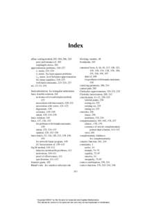 Index affine-scaling method, 202–204, 206, 210 poor performance of, 203 steplength choice, 203 approximation problems, 218–227 1 -norm, 221–224