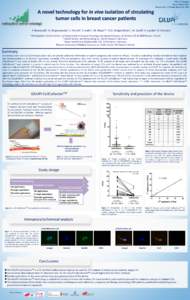 EBCC-9 GlasgowMarch 2014 Abstract No. 71 Poster Board No. 062 A novel technology for in vivo isolation of circulating tumor cells in breast cancer patients