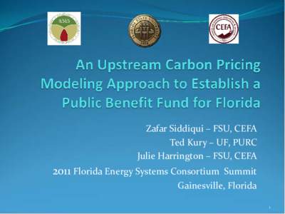 An Upstream Carbon Pricing Modeling Approach to Establish a Public Benefit Fund for Florida
