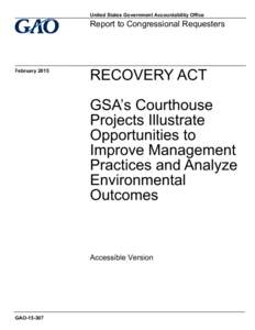 United States Government Accountability Office  Report to Congressional Requesters  February 2015