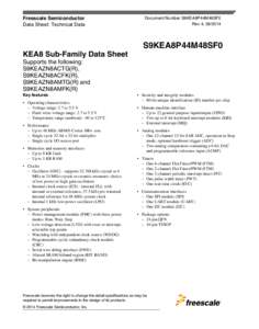 S9KEA8P44M48SF0, KEA8 Sub-Family Data Sheet - Data Sheet