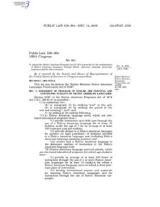 PUBLIC LAW 109–394—DEC. 14, [removed]STAT[removed]Public Law 109–394 109th Congress