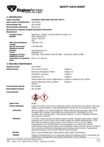SAFETY DATA SHEET  1. Identification Product identifier  FLEXJOINT U500 JOINT SEALANT PART A