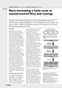Nano-laminating: A Facile Route to Nanostructured Films and Coatings