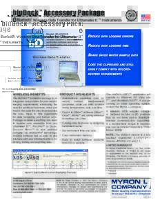 bluDock™ Accessory Package  Wireless Data Transfer for Ultrameter II™ Instruments bluDock Enabled TM