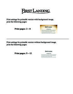 Print settings for printable version with background image, print the following pages: Print pages: 2 ~ 8  Print settings for printable version without background image,