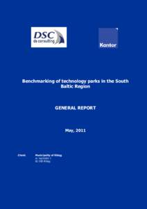 Benchmarking of technology parks in the South Baltic Region  Benchmarking of technology parks in the South Baltic Region  GENERAL REPORT