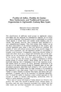 CHAPTER FIVE  Pueblos de Indios, Pueblos de Cas tas: New S ettlements and Traditional Corporate Orga nization in Eighteenth-Century New Spain BERNARDO GARcIA MARTiNEZ