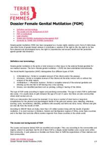 Dossier Female Genital Mutilation (FGM)     