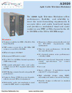 A2020  Agile Cable Television Modulator