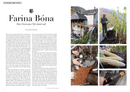 Culinaria Helvetica  Farina Bóna Das Osernone-Tal röstet auf Text und Bild: Esther Kern