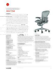 Environmental Product Declaration  Aeron Chair ®  Design Story