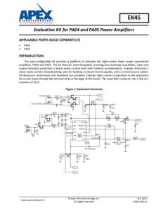 EK45 Evaluation Kit for PA04 and PA05 Power Amplifiers APPLICABLE PARTS (SOLD SEPARATELY) • •
