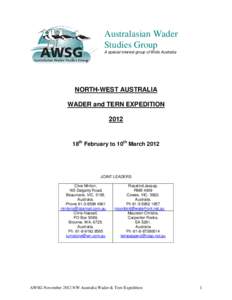 NWA Expedition 2012 Introduction AWSG