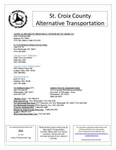 St. Croix County Alternative Transportation