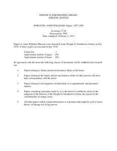 Microsoft Word - WHEATON, ANNE WILLIAMS  Papers, [removed]doc