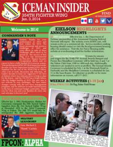 ICEMAN INSIDER 354TH FIGHTER WING Jan. 3, 2014 FIND