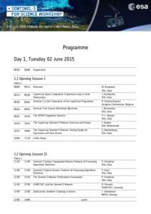 Programme Day 1, Tuesday 02 June::00
