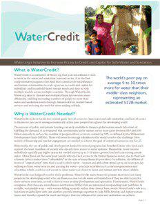 Microsoft Word - WaterCredit Executive Summary _June 2011__FINAL_compressed pix