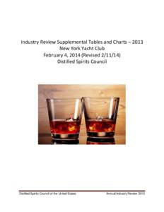 Industry Review Supplemental Tables and Charts – 2013 New York Yacht Club February 4, 2014 (Revised[removed]Distilled Spirits Council  Distilled Spirits Council of the United States