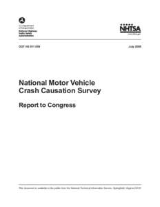 National Motor Vehicle Crash Causation Survey: Report to Congress