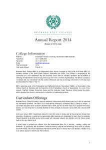 Annual ReportBased on 2013 data) College Information Address: Telephone
