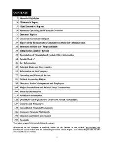 CONTENTS 2 Financial Highlights 4 Chairman‟s Report