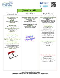 January 2016 Chamber Events Ribbon Cuttings  Young Professionals Mixer