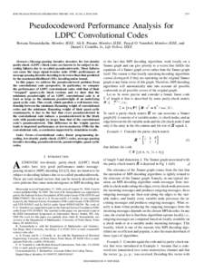 IEEE TRANSACTIONS ON INFORMATION THEORY, VOL. 55, NO. 6, JUNEPseudocodeword Performance Analysis for LDPC Convolutional Codes