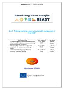 Microsoft Word - D 3.3 Workshop report on training of SEAPs management _ Cyprus Energy Agency