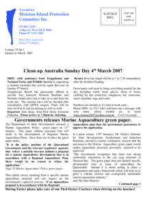 Newsletter  Moreton Island Protection Committee Inc. PO Box 2182 Ashgrove West QLD 4060