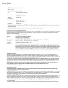 Morgan Stanley  FORM ADV BROCHURE SUPPLEMENT October 10, 2014 VINCENZO MARIA ALOMIA (CRD No: [removed]Group: