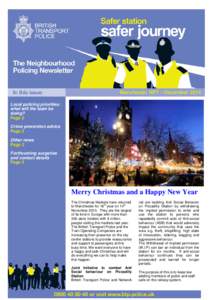 Manchester NPT – December 2014 Local policing priorities: what will the team be doing? Page 2 Crime prevention advice