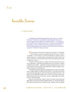 Trusts  Invisible Snares by Alfred Adask  As background for the following articles in this issue on constructive trusts, note that Ive explored the idea that government uses