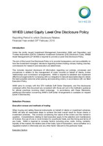 Microsoft WordWAM Level 1 Disclosure Policy